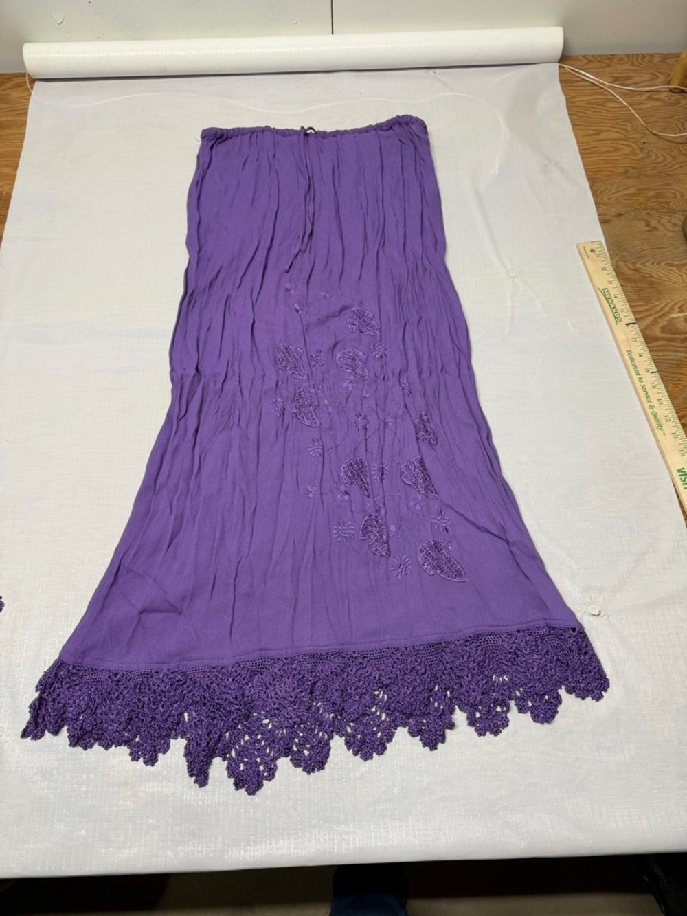 Sleeveless Purple Embroidered Mini Dress Set - Picture 6 of 10